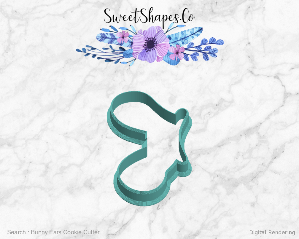Bunny Ears Cookie Cutter — left view