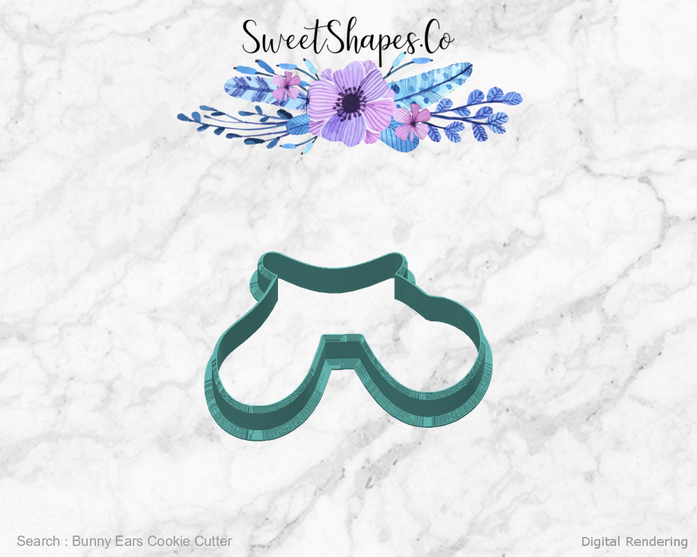 Bunny Ears Cookie Cutter — back view