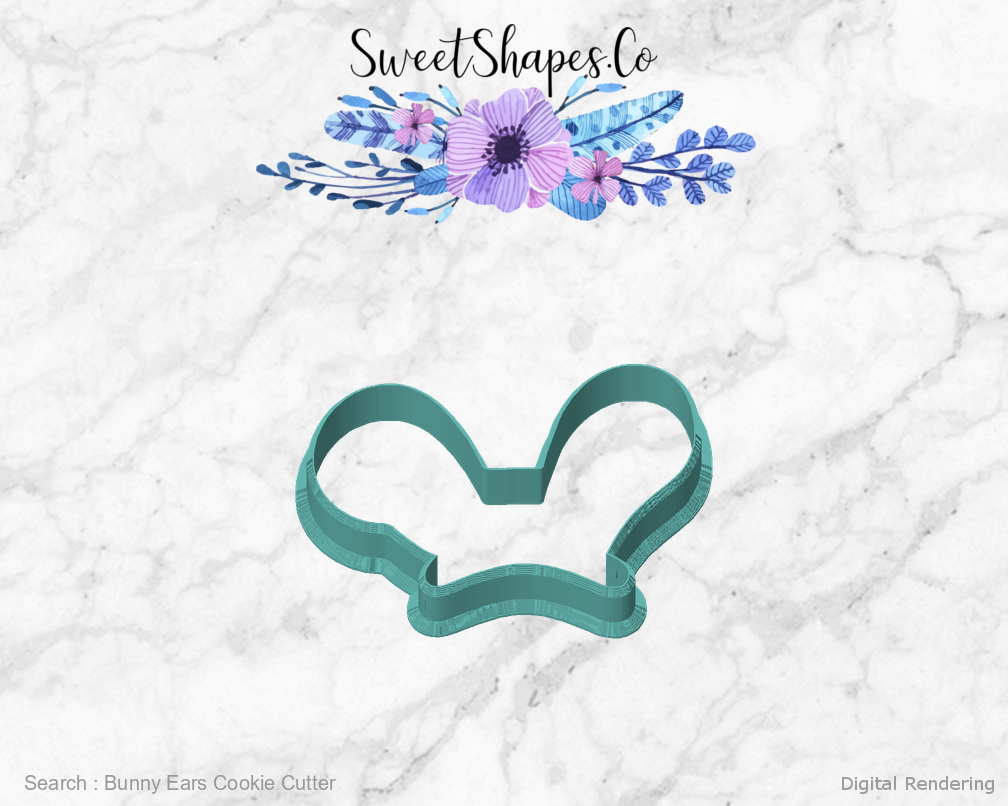 Bunny Ears Cookie Cutter — front view