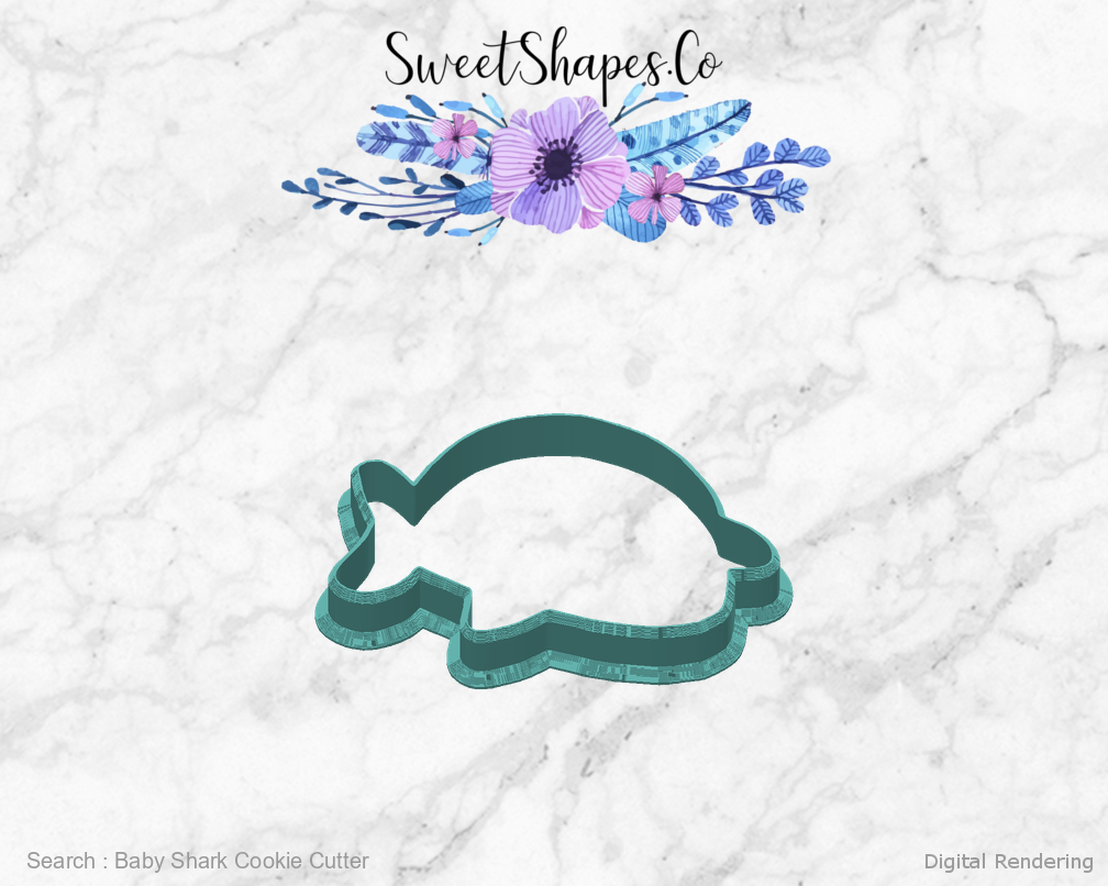 Baby Shark Cookie Cutter — back view
