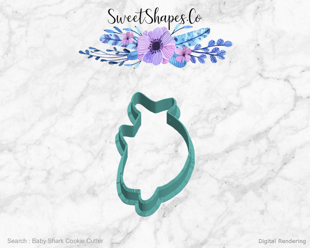 Baby Shark Cookie Cutter — left view