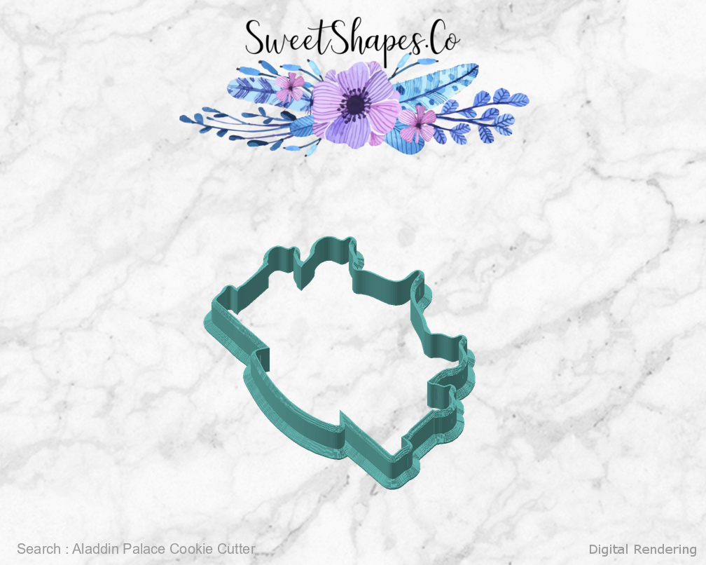 Aladdin Palace Cookie Cutter — angled front view