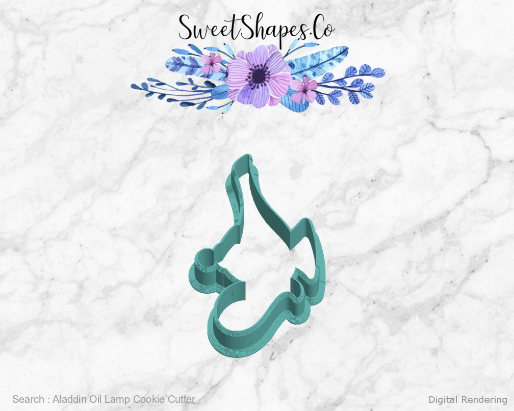 Aladdin Oil Lamp Cookie Cutter — left view