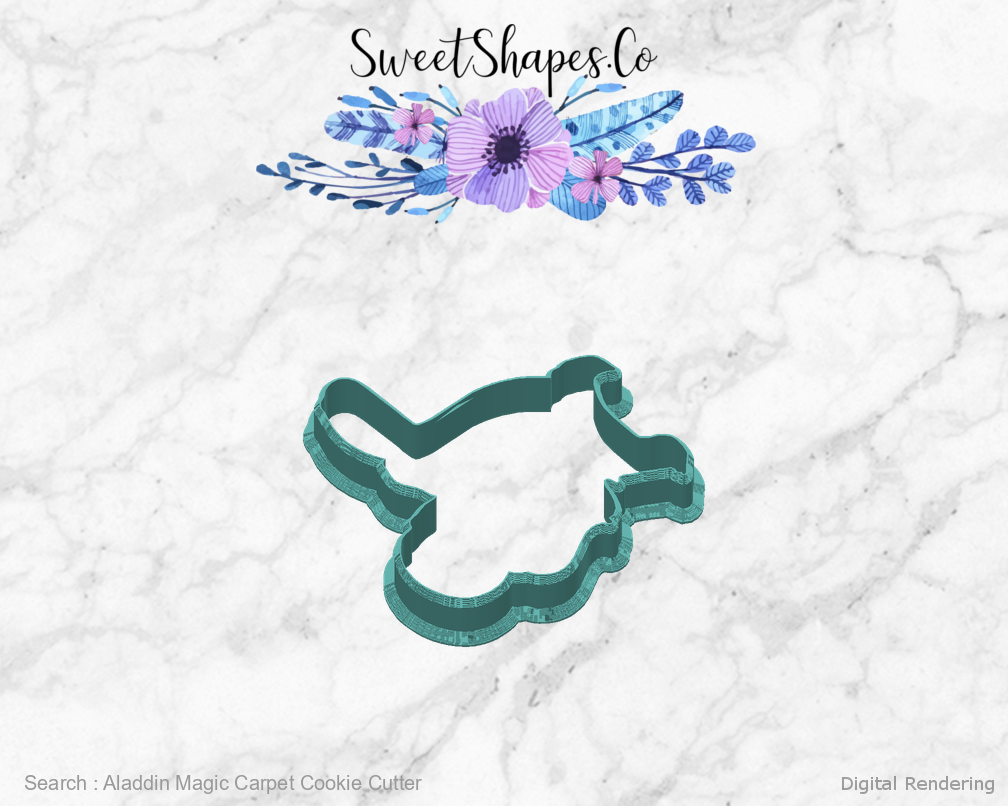 Aladdin Magic Carpet Cookie Cutter — back view