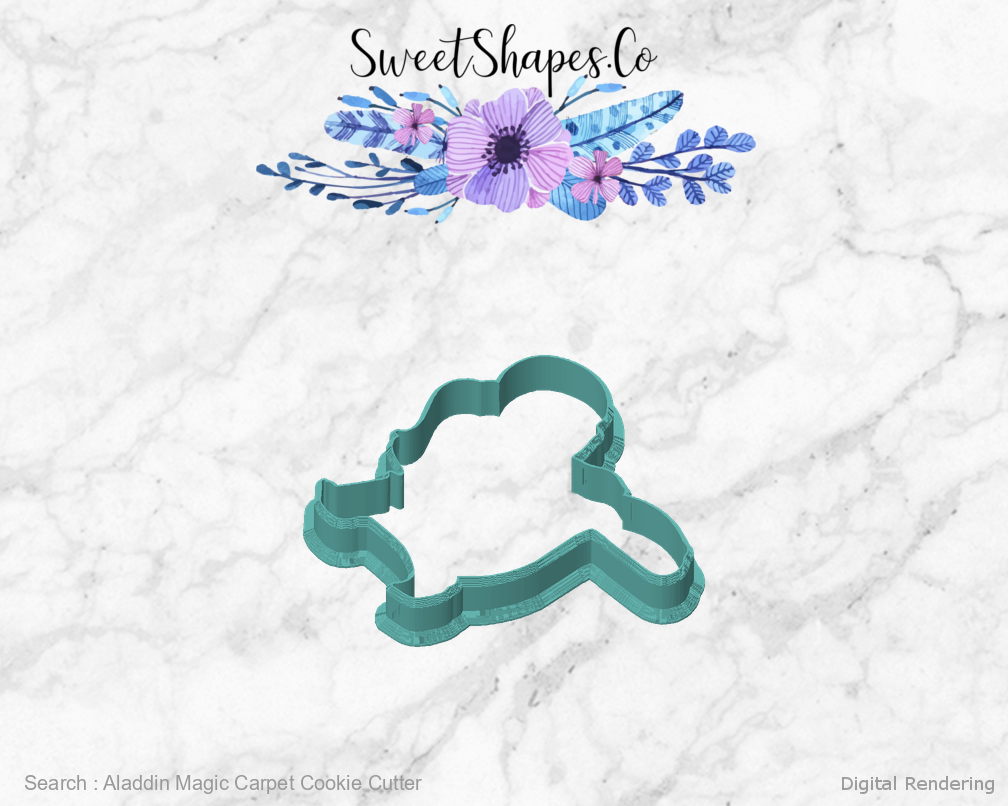 Aladdin Magic Carpet Cookie Cutter — front view