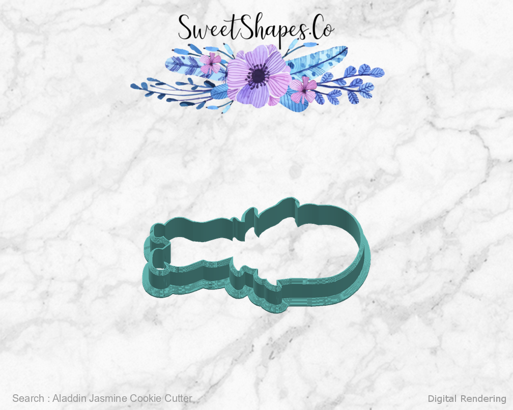 Aladdin Jasmine Cookie Cutter — right view
