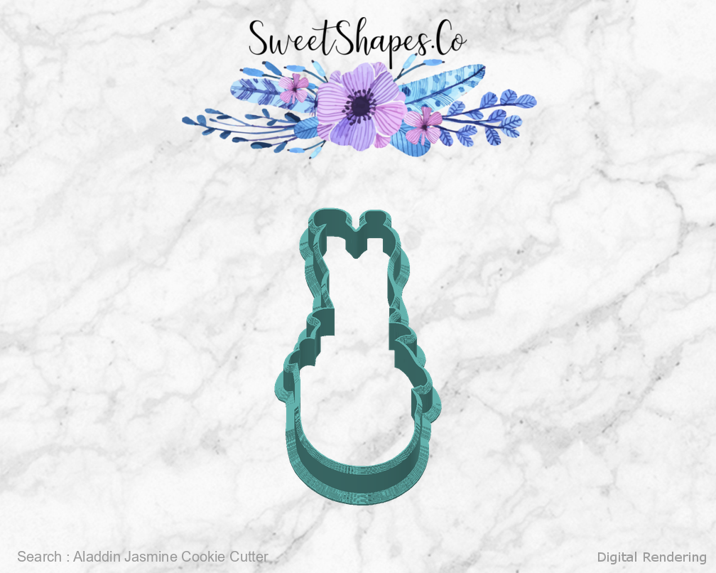 Aladdin Jasmine Cookie Cutter — back view