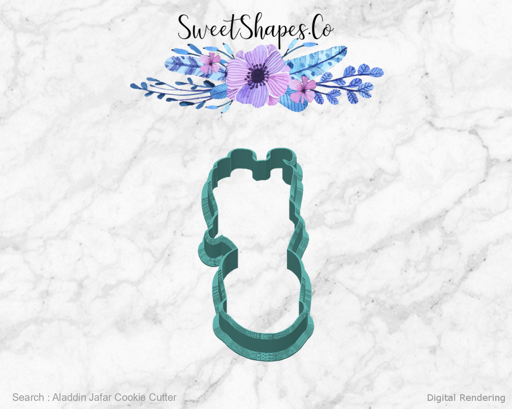 Aladdin Jafar Cookie Cutter — back view