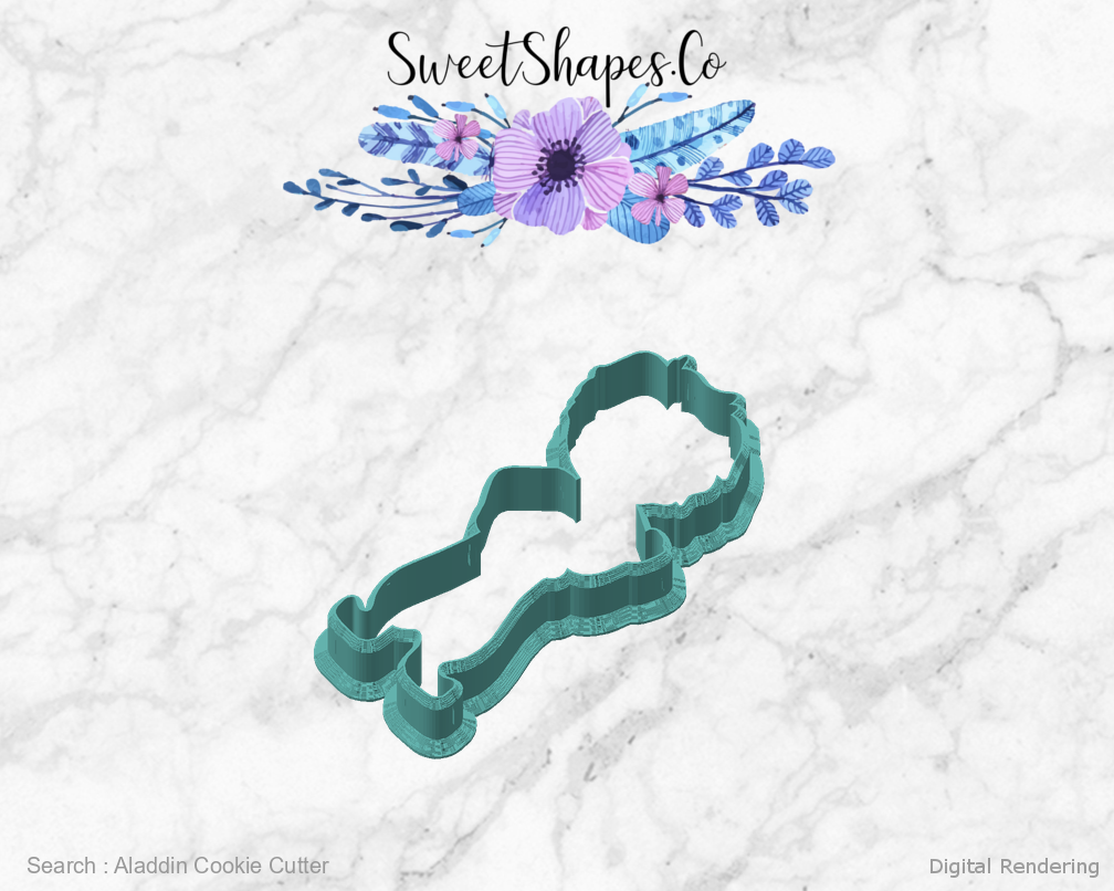 Aladdin Cookie Cutter — angled front view