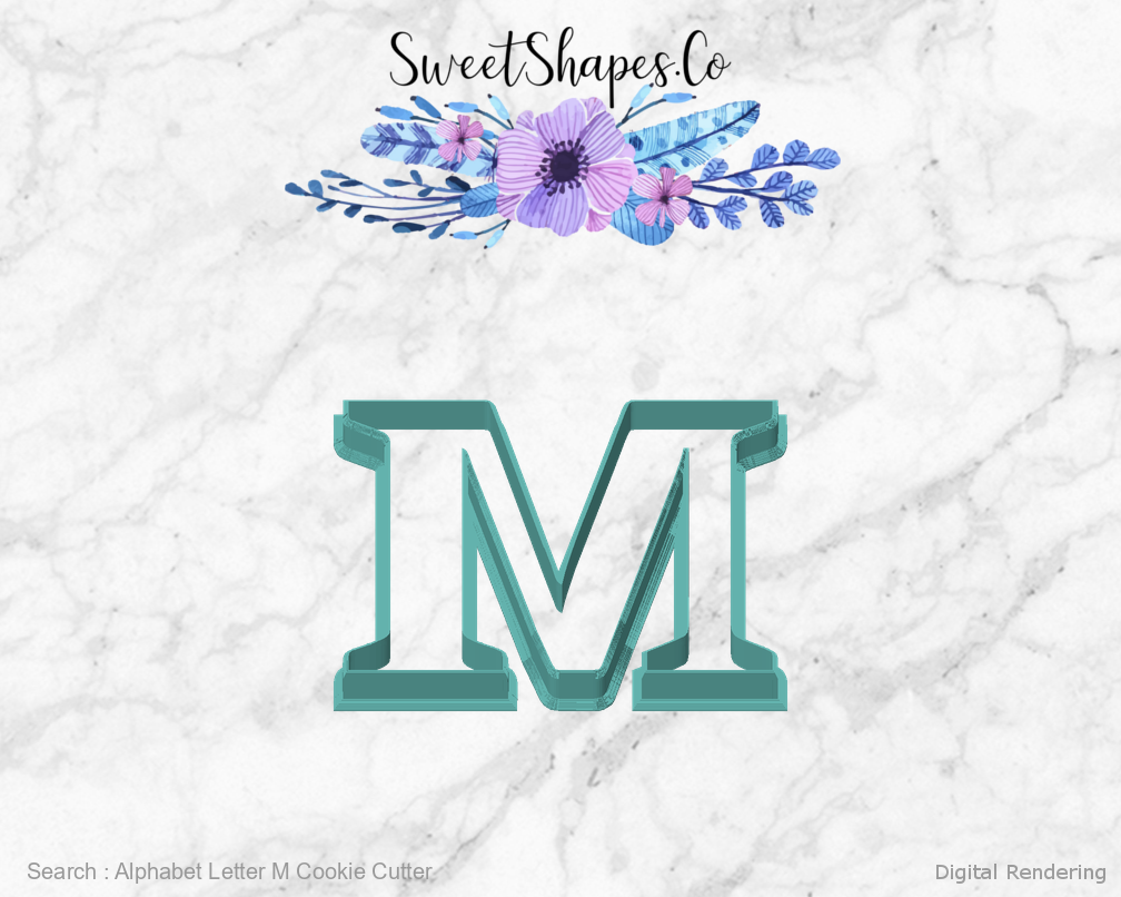 Alphabet Letter M Cookie Cutter — front view