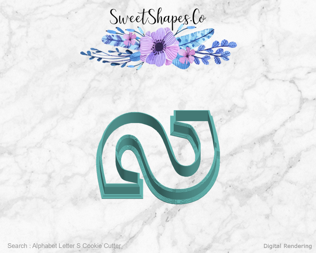 Alphabet Letter S Cookie Cutter — left view