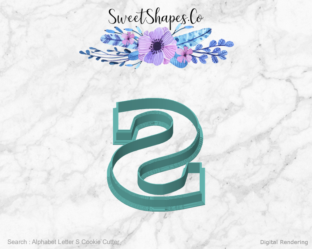 Alphabet Letter S Cookie Cutter — front view