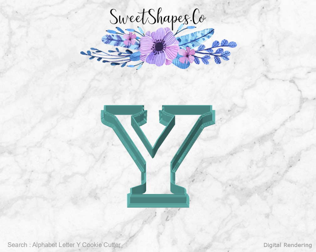 Alphabet Letter Y Cookie Cutter — front view