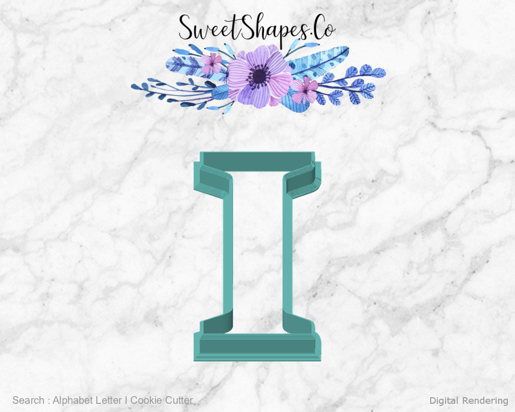 Alphabet Letter I Cookie Cutter — front view