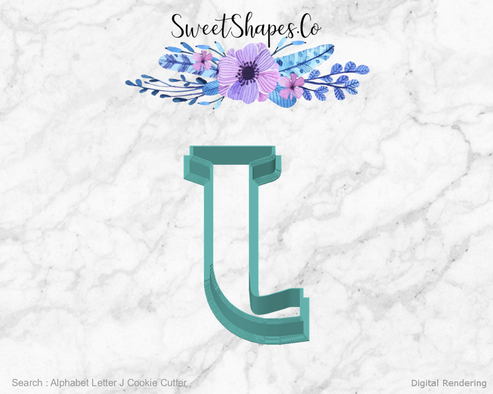 Alphabet Letter J Cookie Cutter — front view