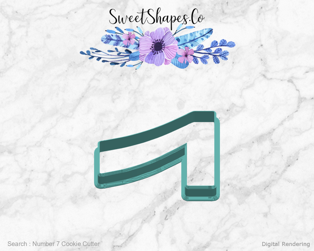 Number 7 Cookie Cutter — right view