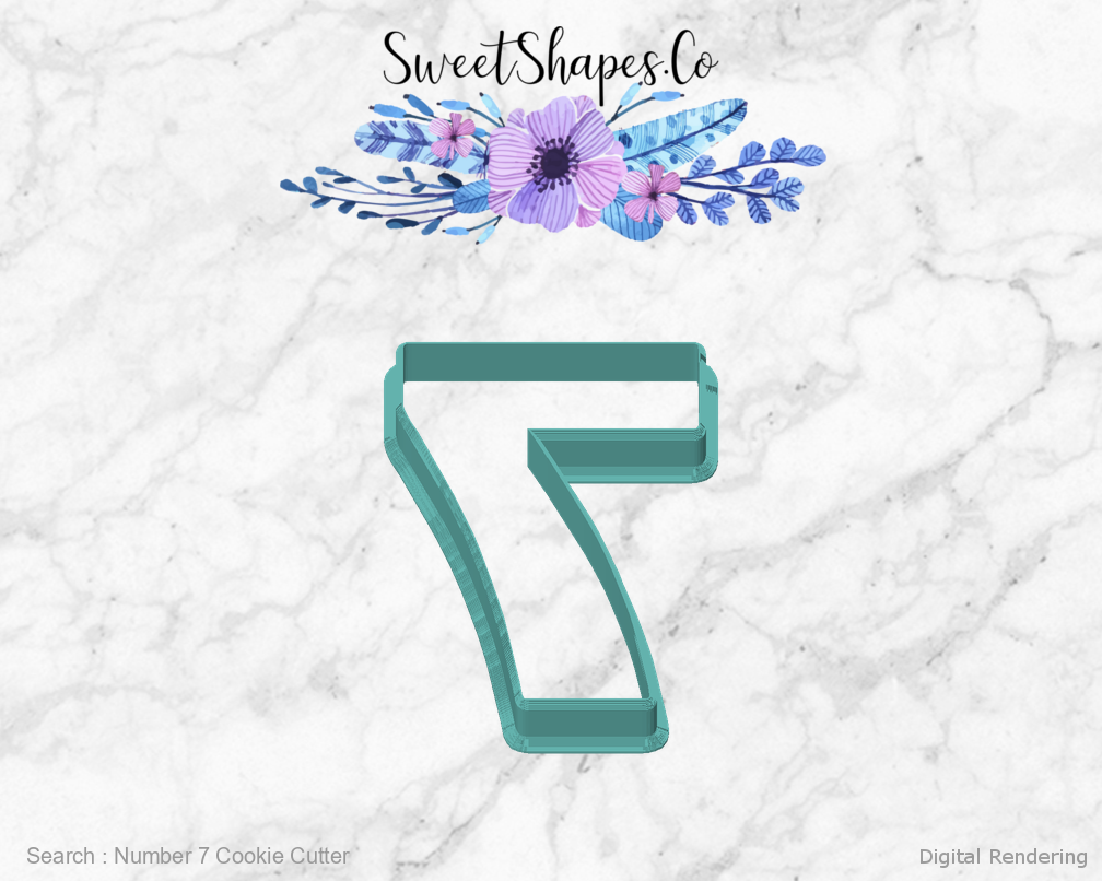 Number 7 Cookie Cutter — front view