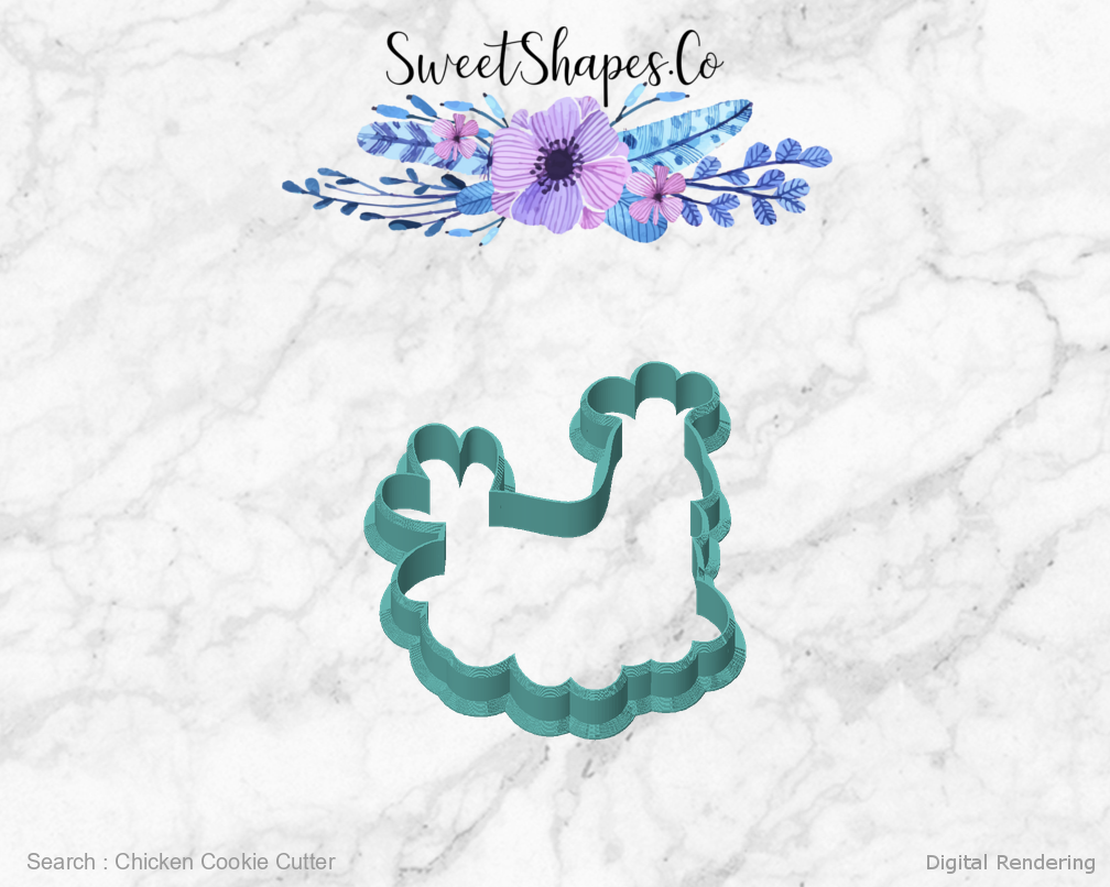Chicken Cookie Cutter — front view
