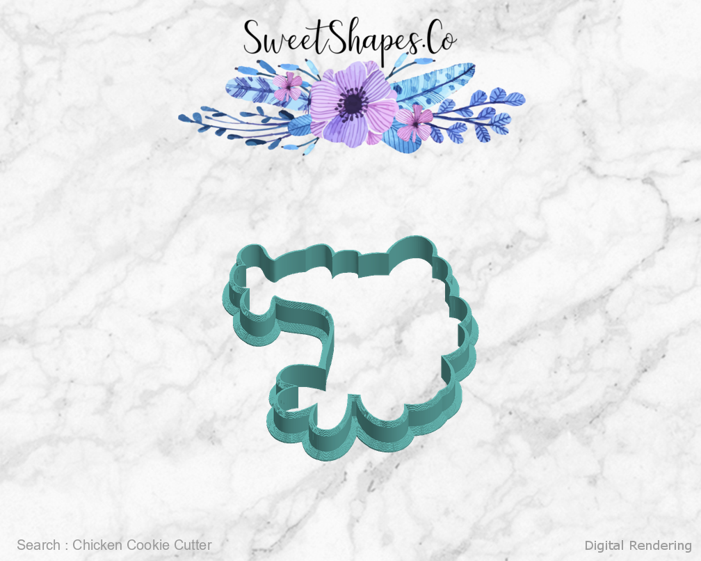 Chicken Cookie Cutter — left view