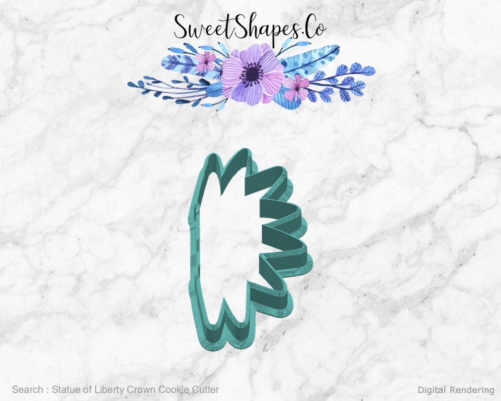Statue of Liberty Crown Cookie Cutter — right view