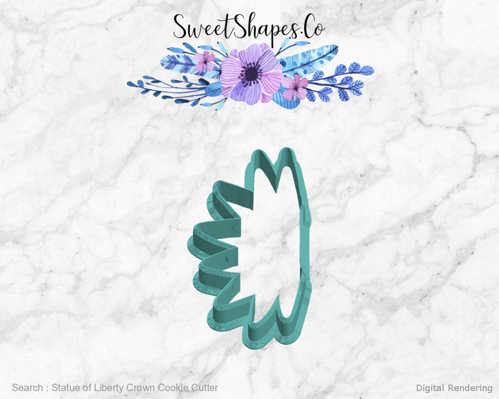 Statue of Liberty Crown Cookie Cutter — left view