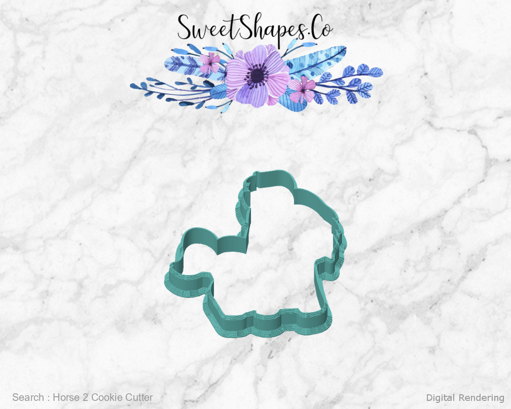 Horse 2 Cookie Cutter — front view