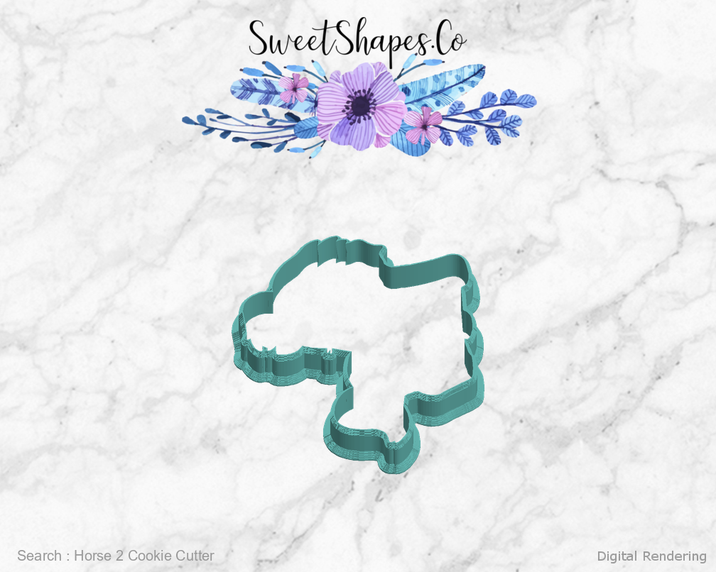 Horse 2 Cookie Cutter — left view