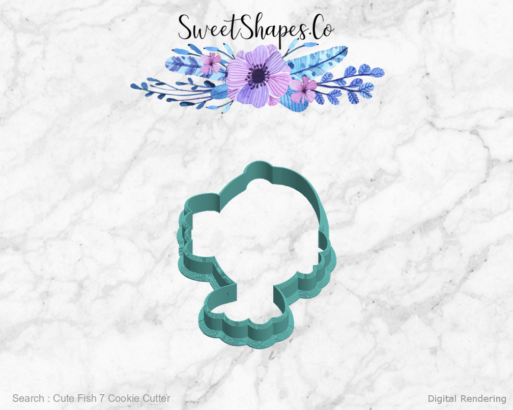Cute Fish 7 Cookie Cutter — left view