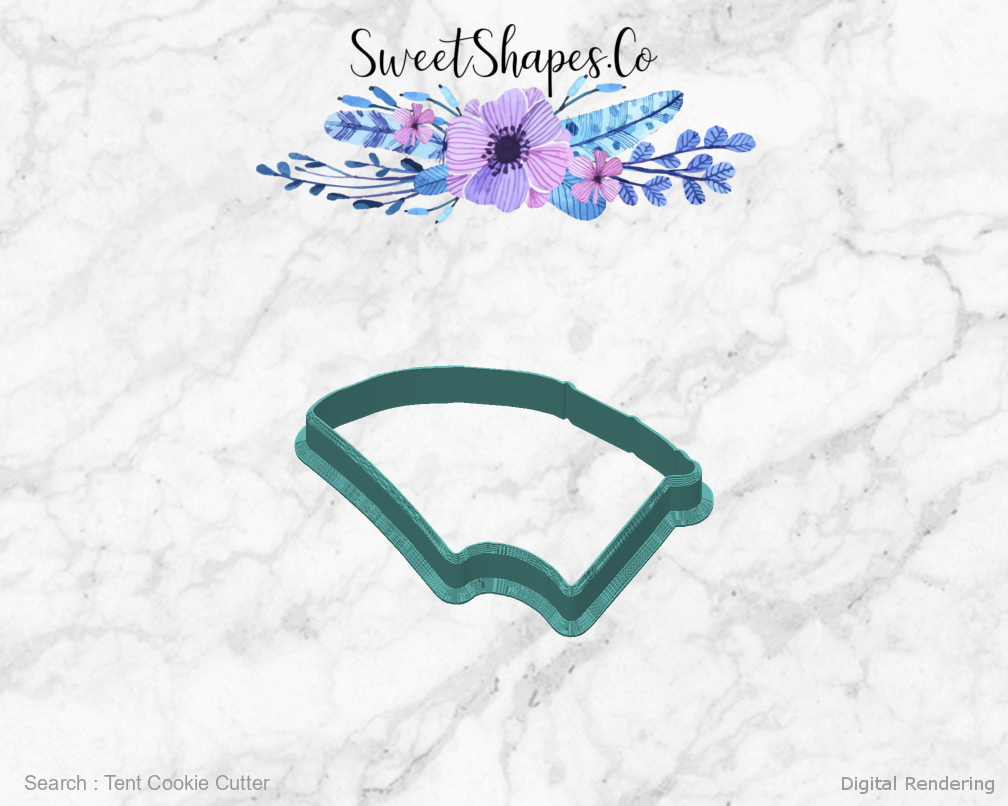 Tent Cookie Cutter — back view