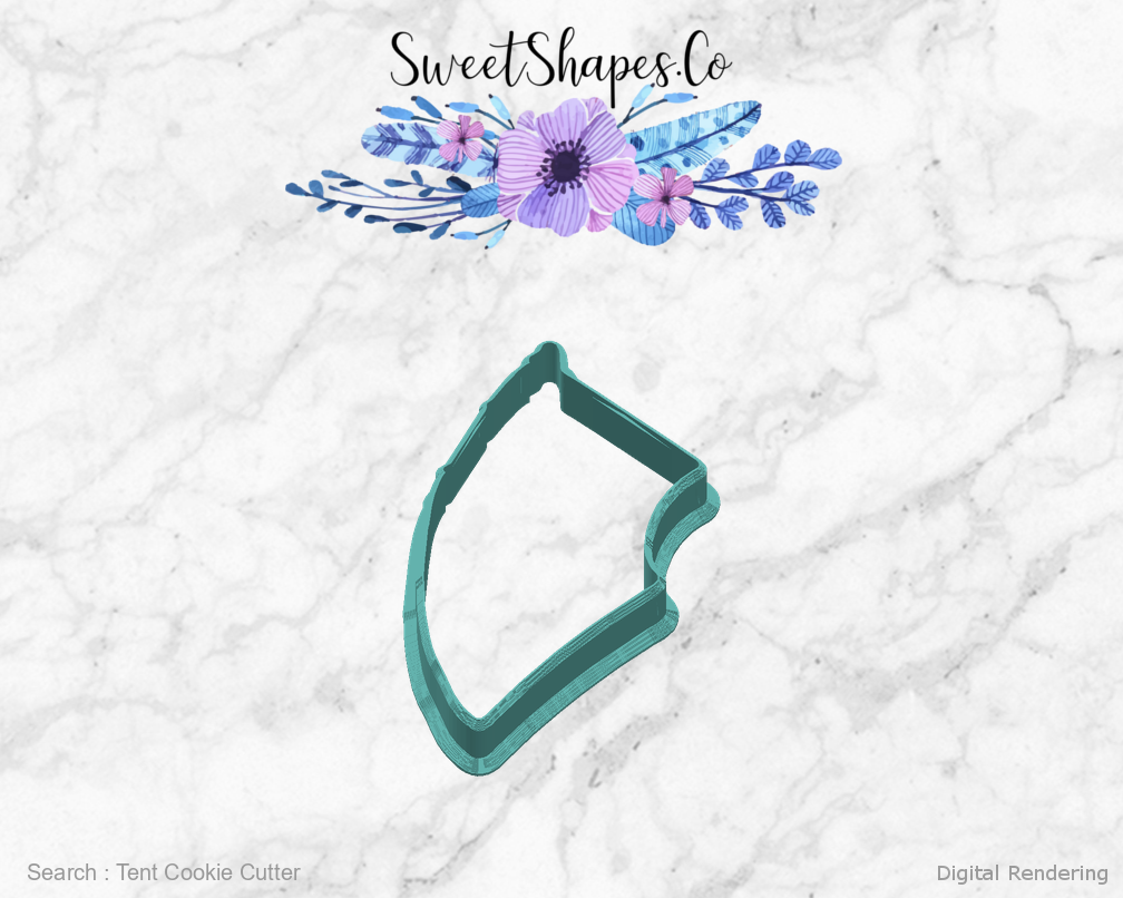 Tent Cookie Cutter — right view