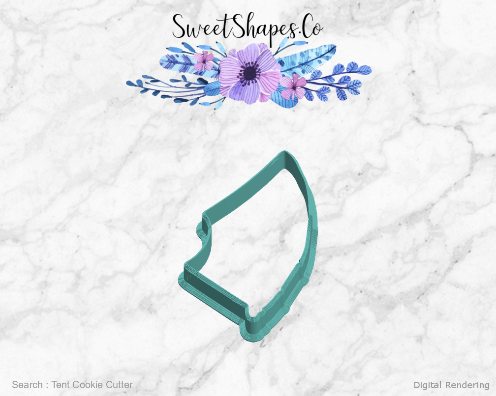 Tent Cookie Cutter — left view