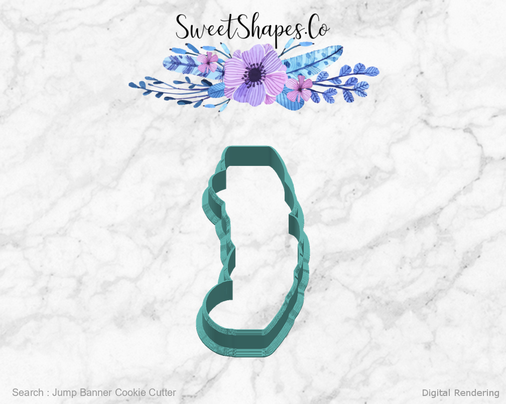 Jump Banner Cookie Cutter — right view
