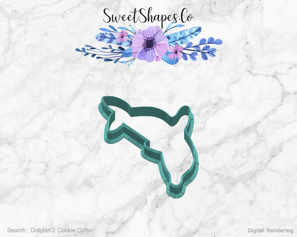 Dolphin 2 Cookie Cutter — right view