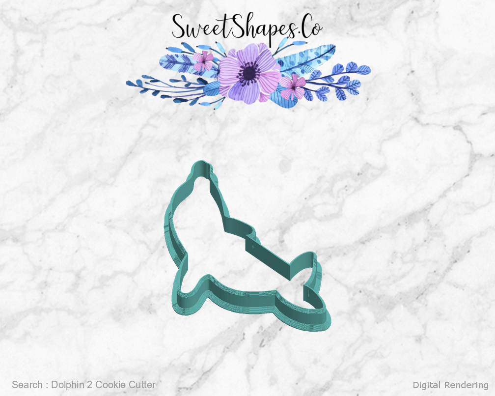 Dolphin 2 Cookie Cutter — left view