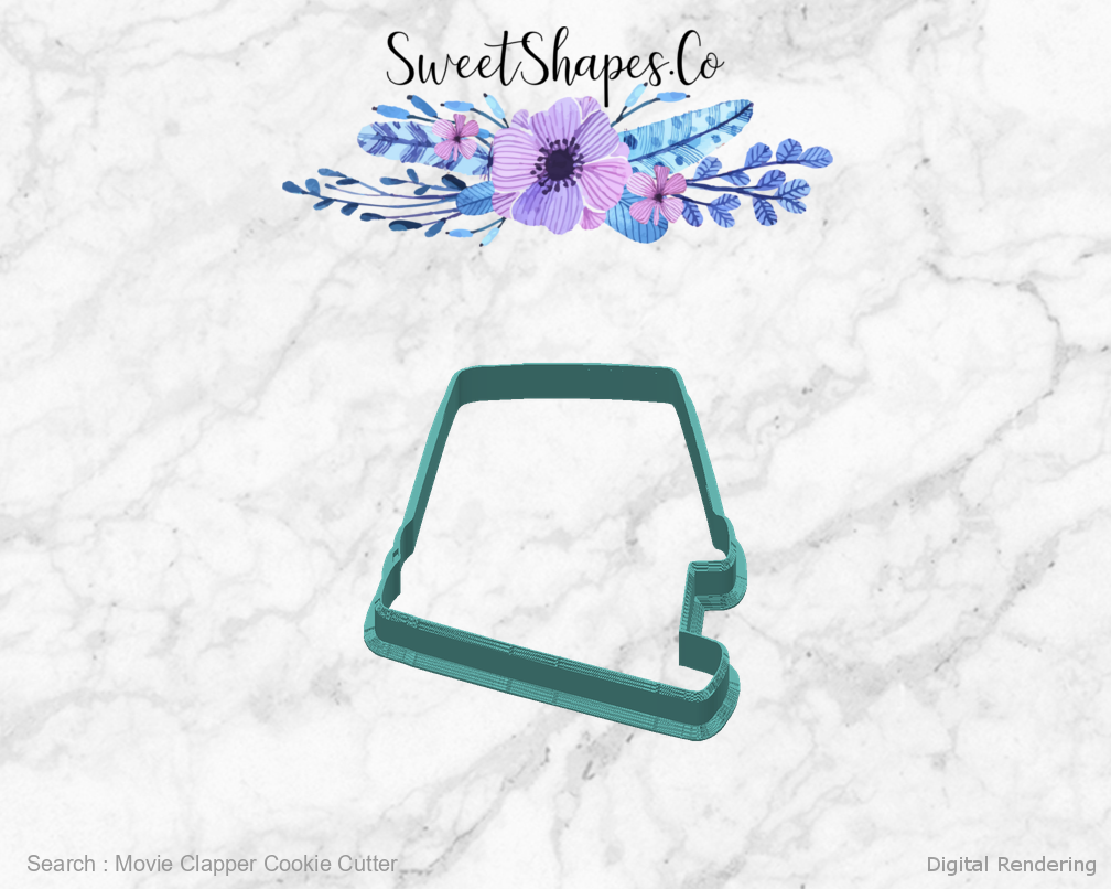 Movie Clapper Cookie Cutter — back view
