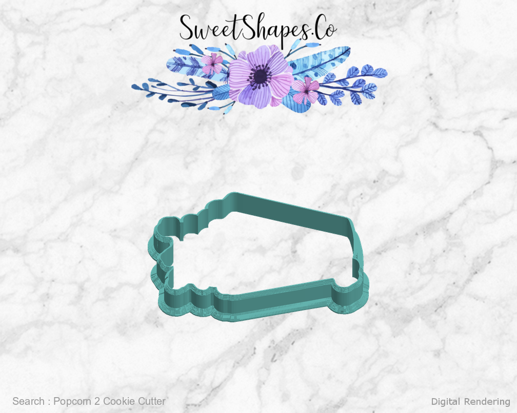 Popcorn 2 Cookie Cutter — left view