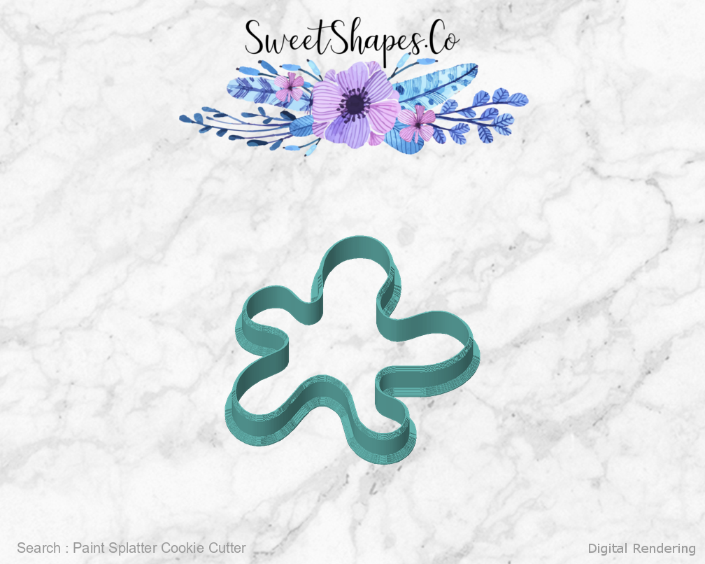 Paint Splatter Cookie Cutter — front view