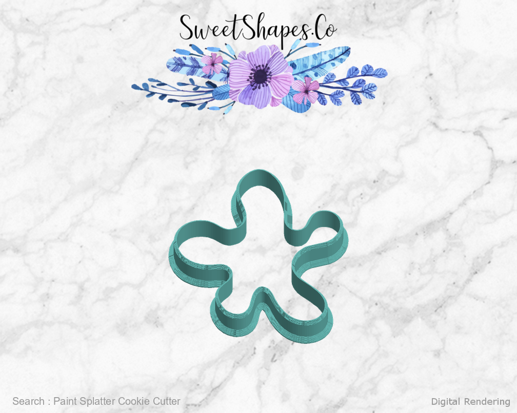 Paint Splatter Cookie Cutter — left view