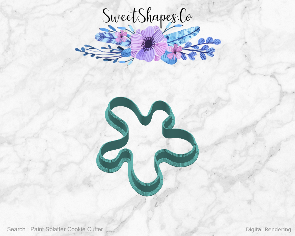Paint Splatter Cookie Cutter — right view