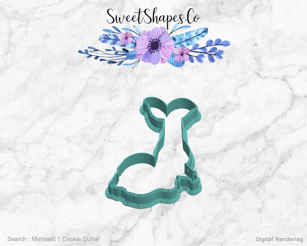 Mermaid 1 Cookie Cutter — left view