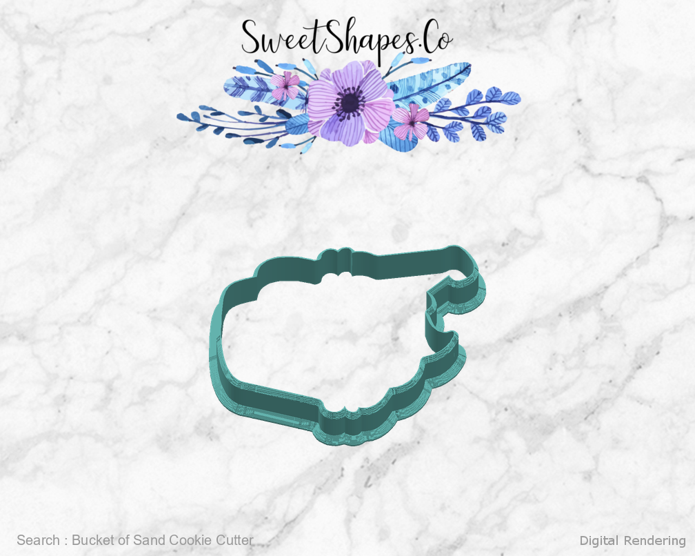 Bucket of Sand Cookie Cutter — right view