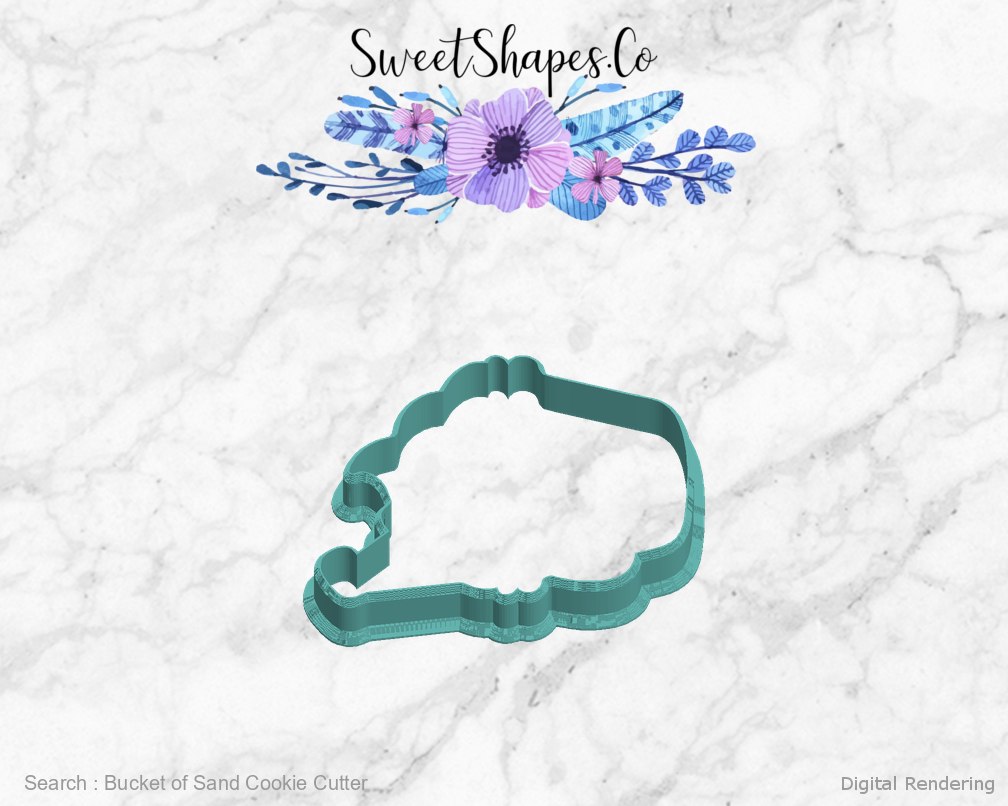 Bucket of Sand Cookie Cutter — left view