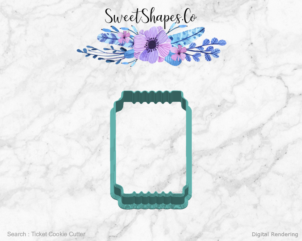 Ticket Cookie Cutter — right view