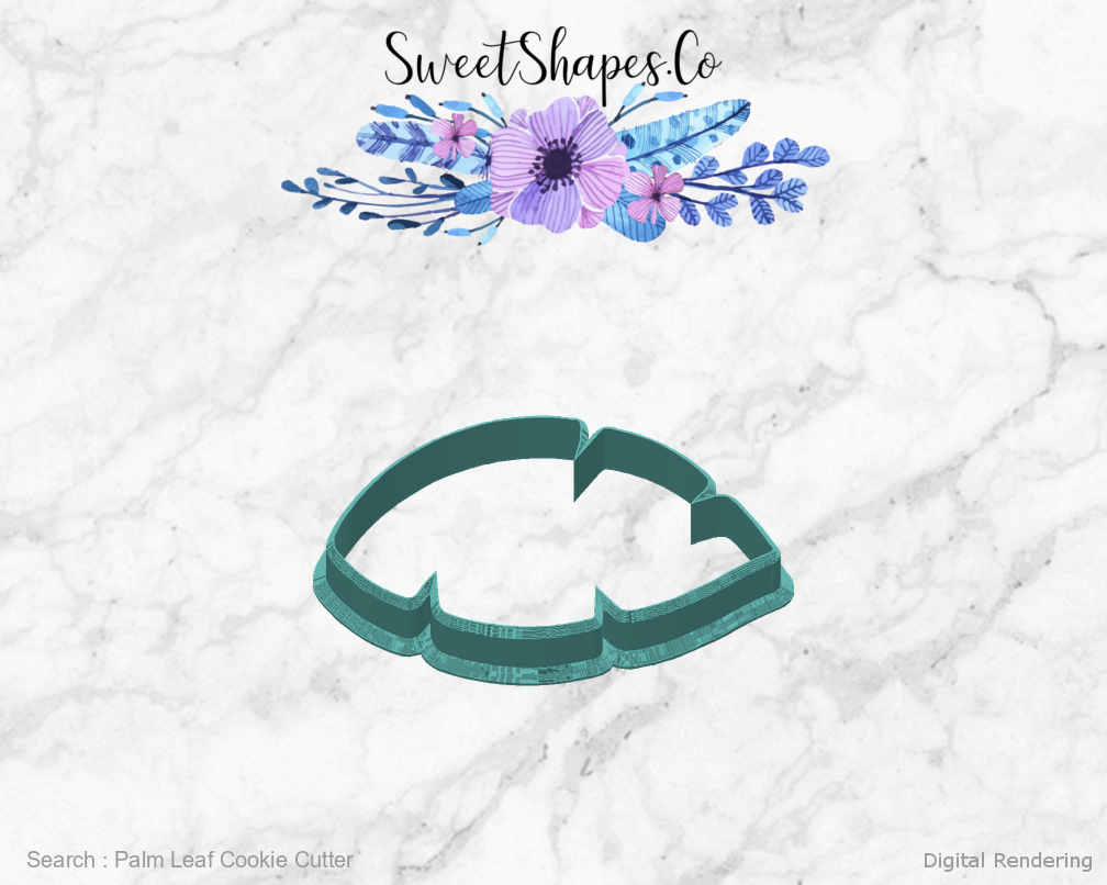 Palm Leaf Cookie Cutter — back view