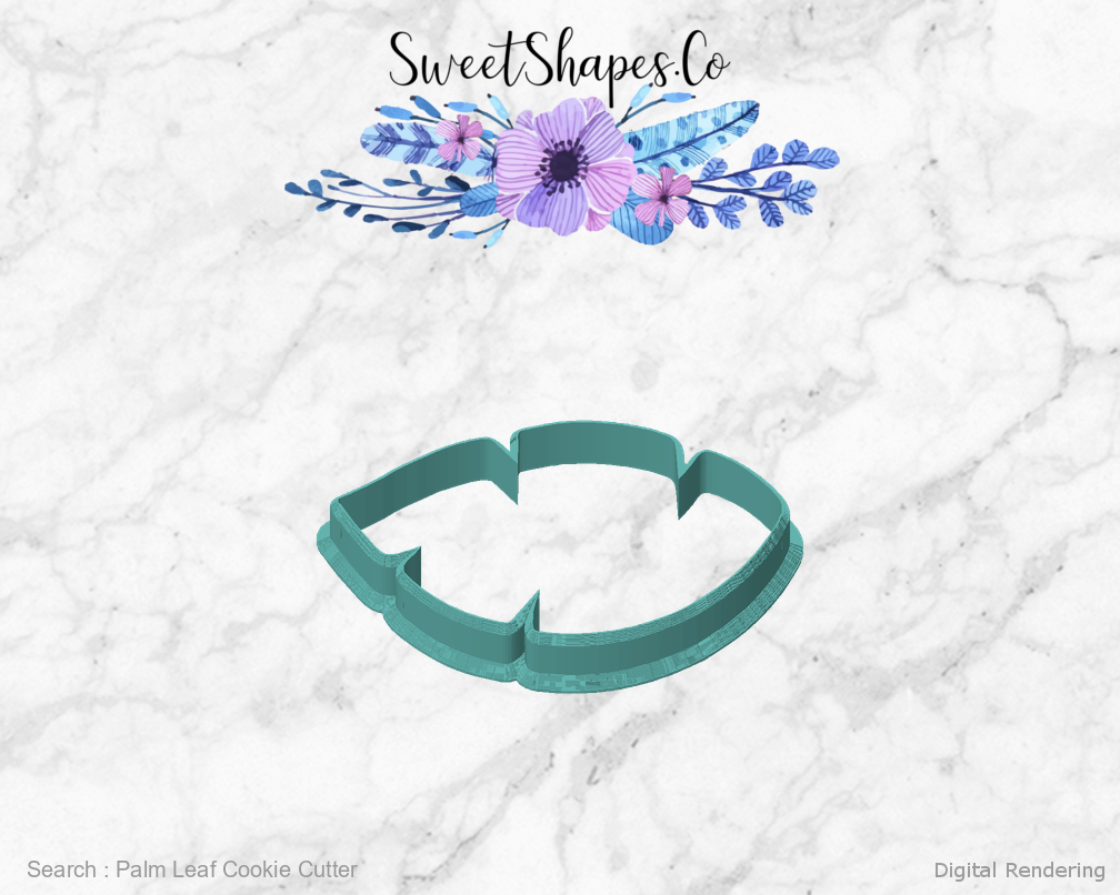 Palm Leaf Cookie Cutter — front view