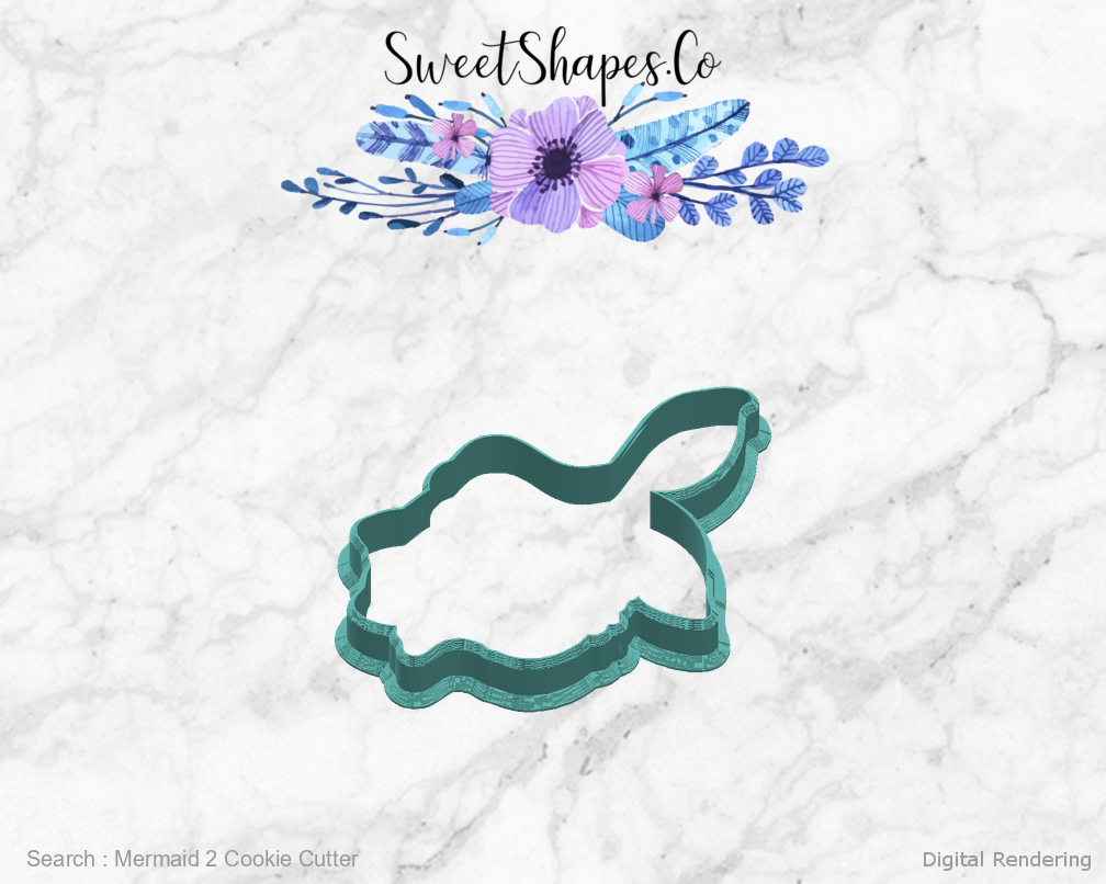 Mermaid 2 Cookie Cutter — right view