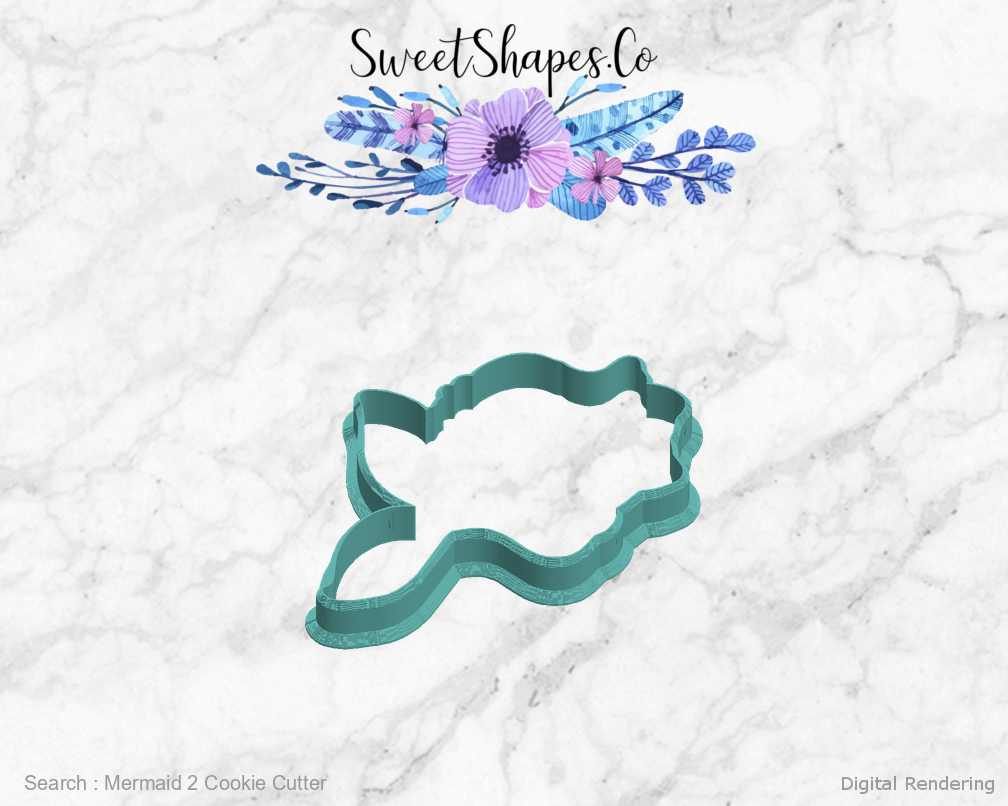 Mermaid 2 Cookie Cutter — left view