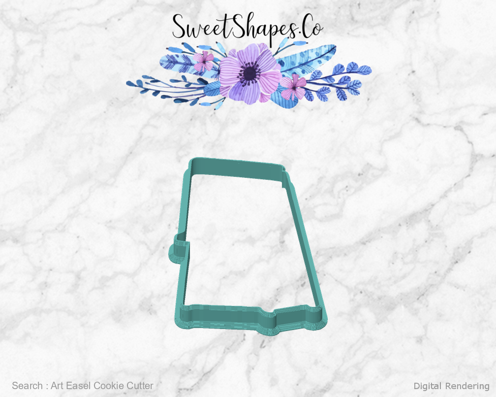 Art Easel Cookie Cutter — front view
