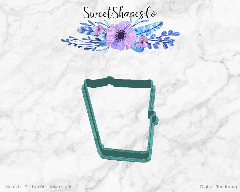 Art Easel Cookie Cutter — back view