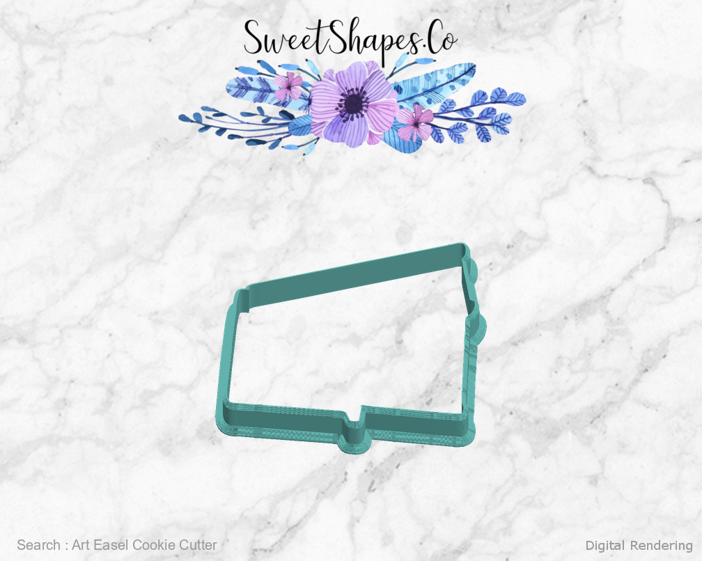 Art Easel Cookie Cutter — left view
